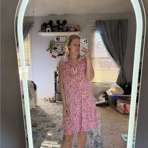 MSK Pink Floral Mini Dress